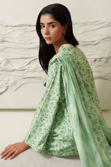 MINT BLOOM-3 PIECE PRINTED LAWN SUIT