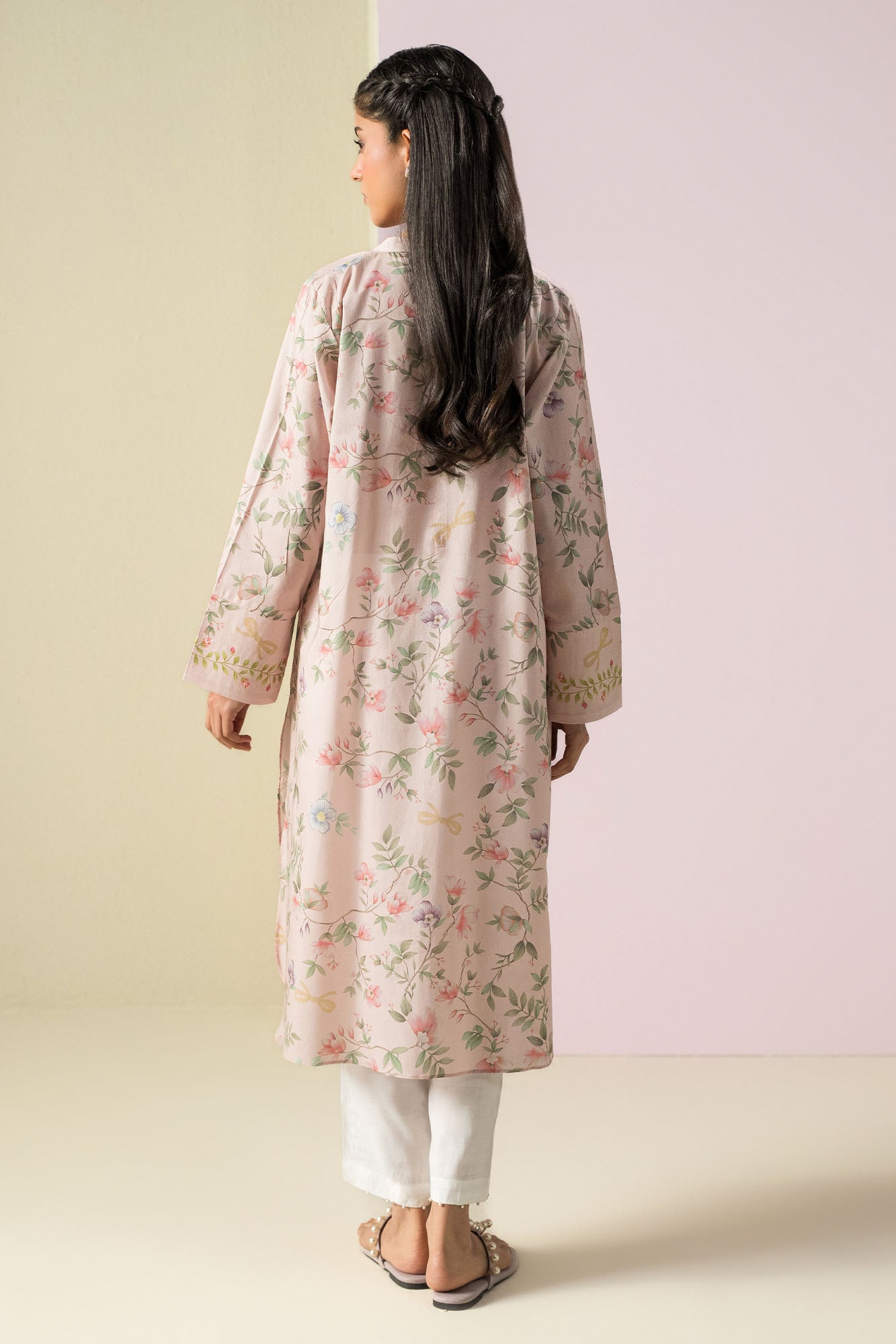 PALM HAZE PRINTED LAWN SHIRT