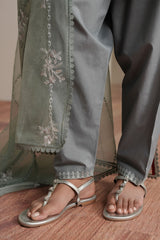 AQUA REVERIE-3PC EMBROIDERED LAWN SUIT