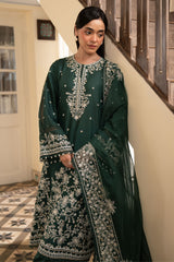 VINTAGE GREEN-3PC EMBROIDERED SUIT