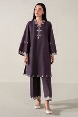 CHERRY PLUM-2PC (SHIRT & TROUSER)