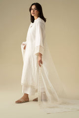 FLORAL WHITE-2PC (SHIRT & DUPATTA)
