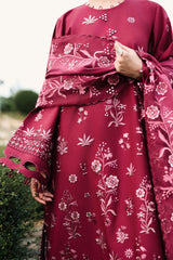 CRIMSON ROYALE-3PC EMBROIDERED LAWN SUIT
