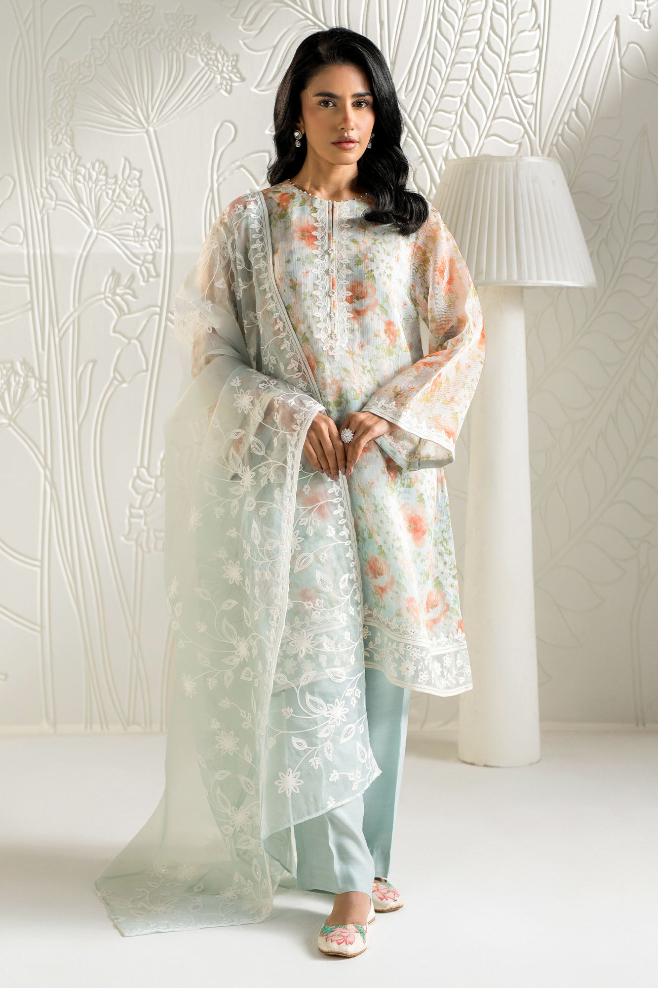 SERENE FLORALS-2PC (SHIRT & DUPATTA)