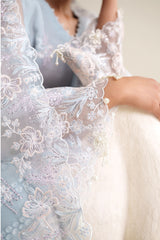 ICE BLUE CHARM -3PC (SHIRT, TROUSER & DUPATTA)