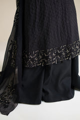 NOIR GRACE-4PC CHIFFON EMBROIDERED SUIT