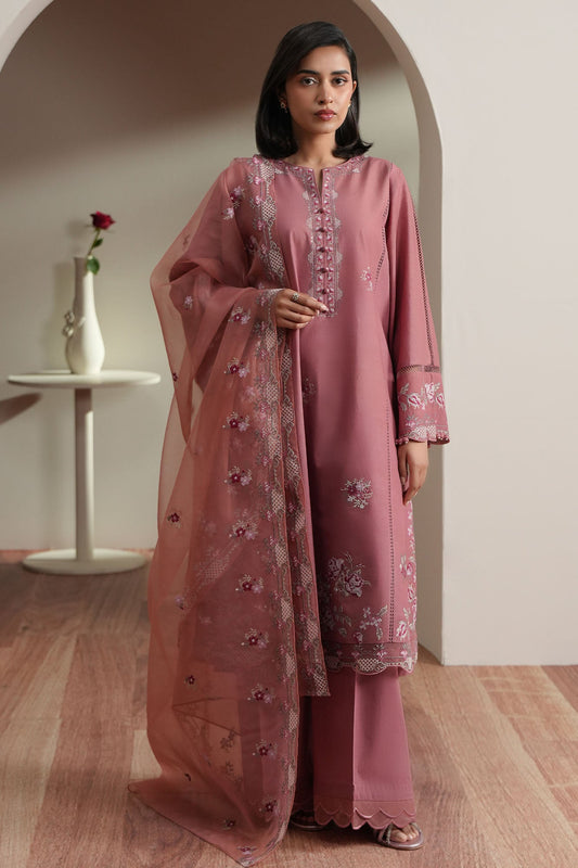 BLUSH TAPESTRY-3PC EMBROIDERED LAWN SUIT