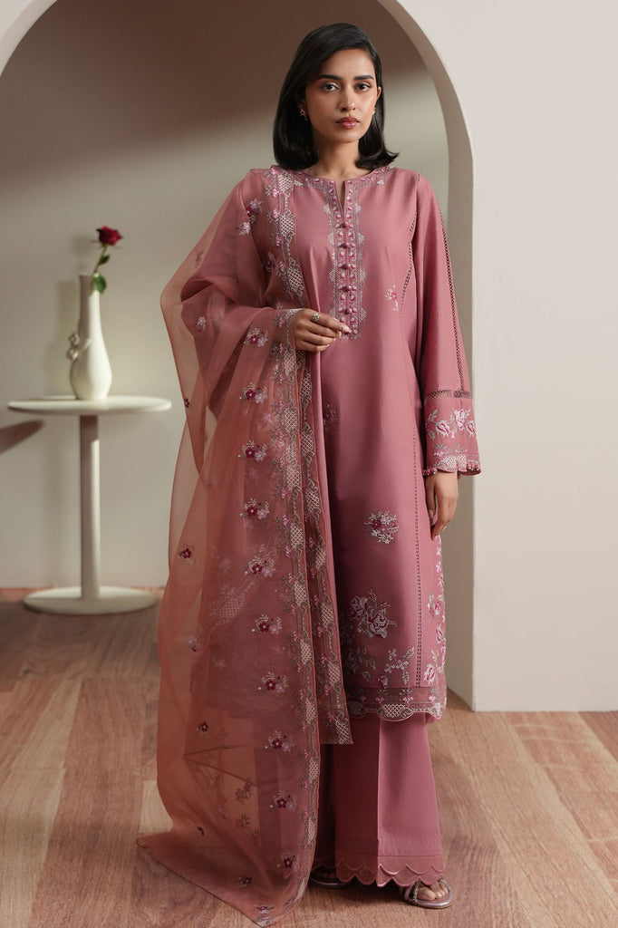 BLUSH TAPESTRY-3PC EMBROIDERED LAWN SUIT