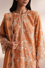 SUN GLOW-3PC (SHIRT, TROUSER & DUPATTA)