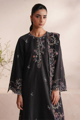 DARK FLORAL-3PC (SHIRT, TROUSER & DUPATTA)
