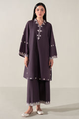 CHERRY PLUM-2PC (SHIRT & TROUSER)