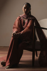 BLOOMING CLAY-3PC (SHIRT, TROUSER & DUPATTA)