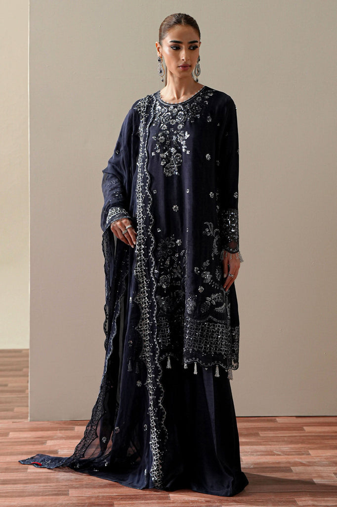 CELESTIAL BLUE -3PC SILK EMBROIDERED SUIT
