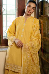 CITRINE GRACE-3PC EMBROIDERED LAWN SUIT