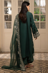 VINTAGE GREEN-3PC EMBROIDERED SUIT