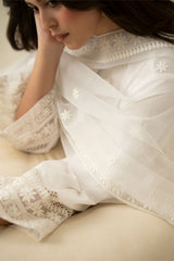 FLORAL WHITE-2PC (SHIRT & DUPATTA)