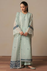 BLUE GLOW-3PC (SHIRT, TROUSER & DUPATTA)
