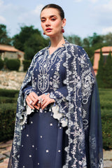 MIDNIGHT AURA-3PC EMBROIDERED LAWN SUIT