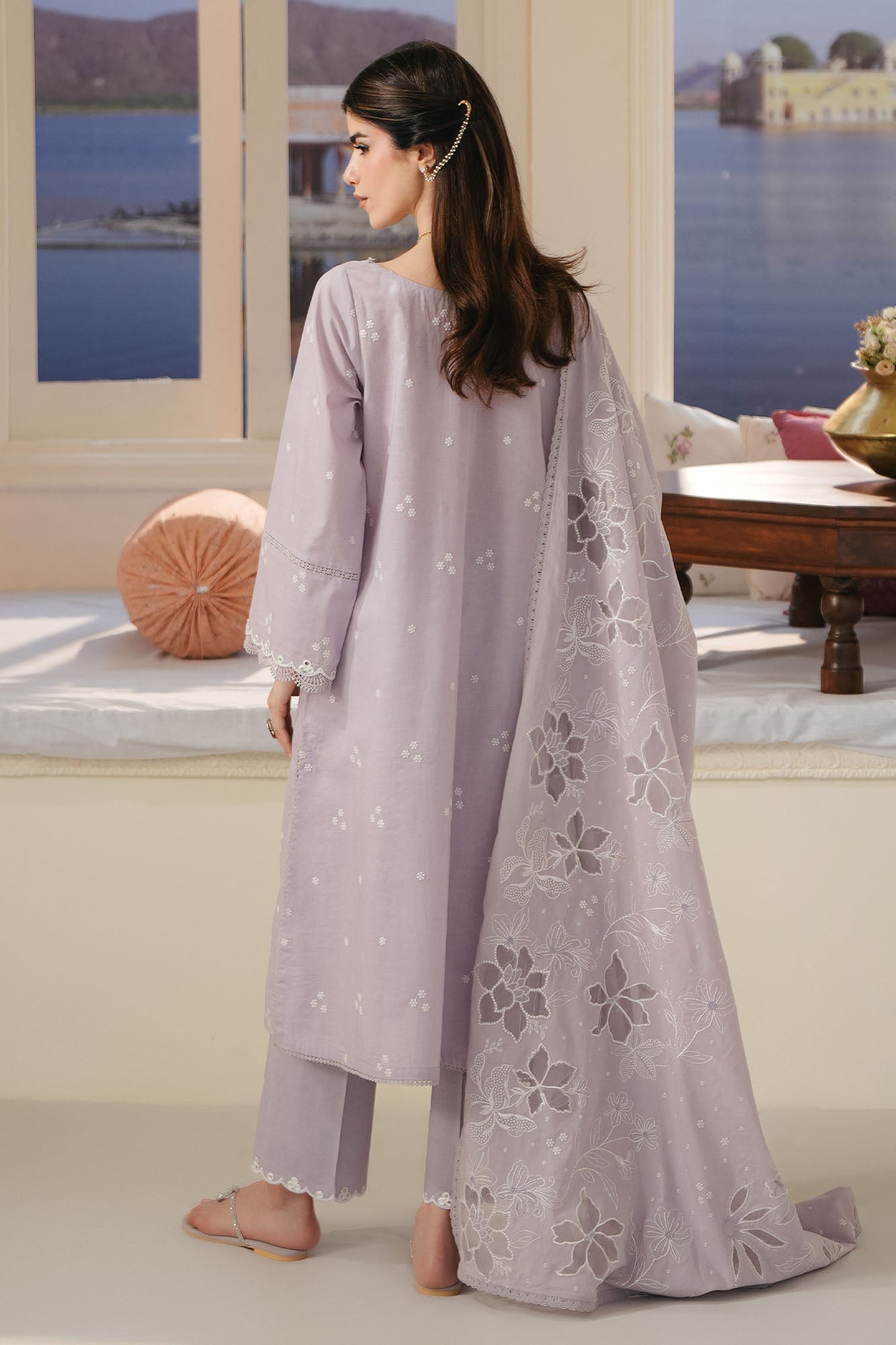 ORCHID PETAL-3PC EMBROIDERED LAWN SUIT