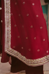 RUBY RADIANCE-3PC (SHIRT, TROUSER & DUPATTA)