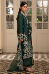 VINTAGE GREEN-3PC EMBROIDERED SUIT