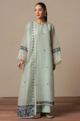 BLUE GLOW-3PC (SHIRT, TROUSER & DUPATTA)