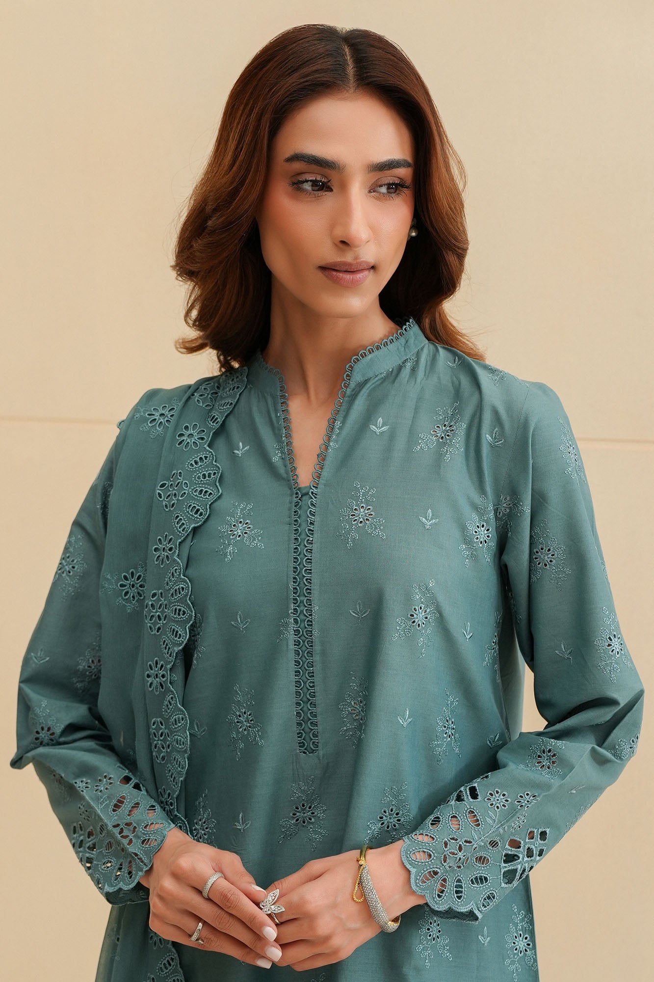 FLEUR WHISPER-3PC CHIKANKARI SUIT