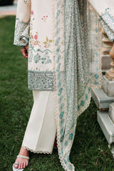SUBTLE BEIGE-3PC EMBROIDERED LAWN SUIT