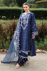 MIDNIGHT AURA-3PC EMBROIDERED LAWN SUIT