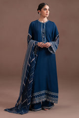 COBALT CHARM-3PC (SHIRT, TROUSER & DUPATTA)