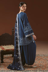 MISTED TEAL-3PC LINEN PRINTED SUIT