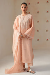 PETAL PEACH-4PC CHIKANKARI SUIT