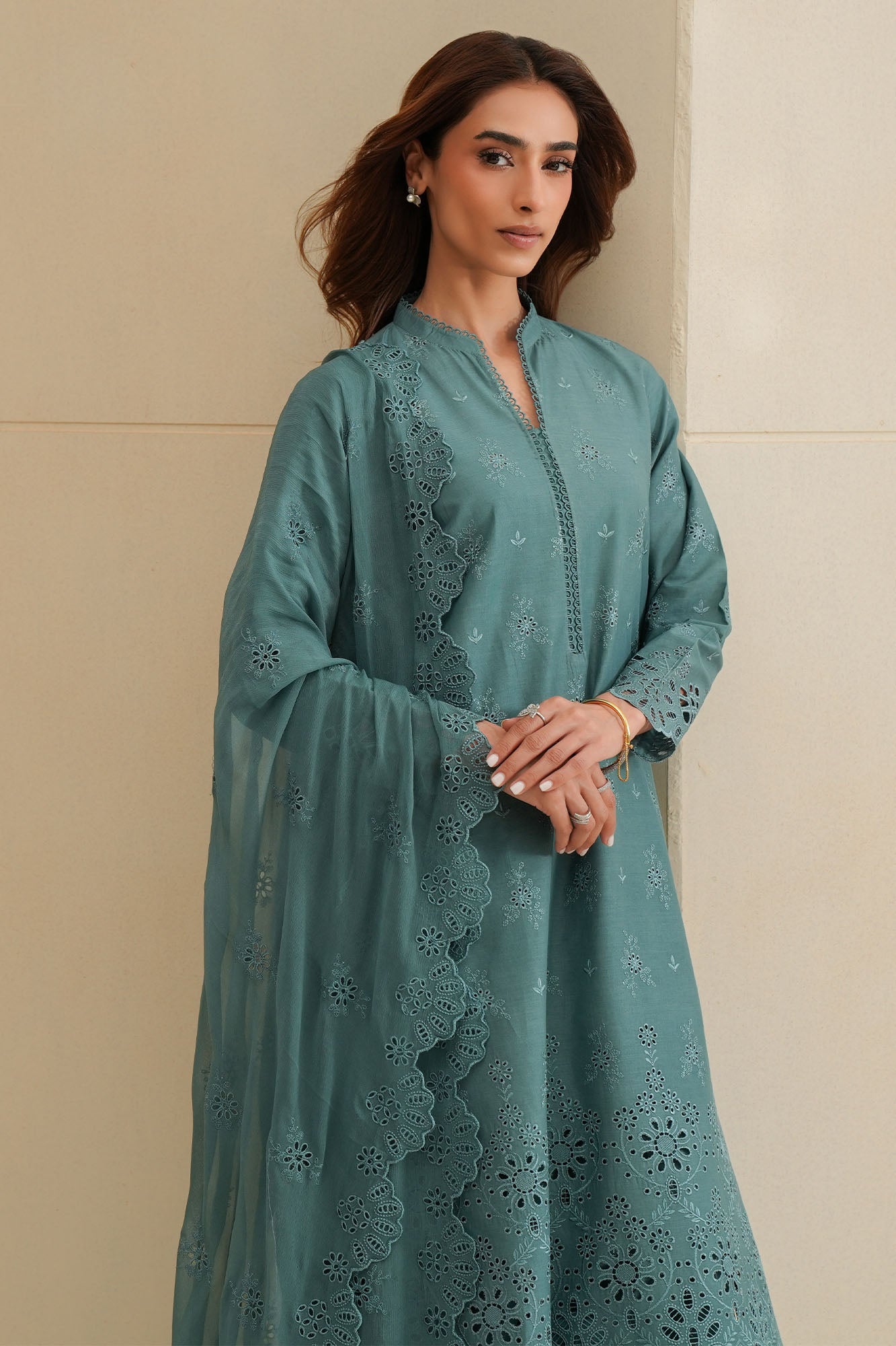 FLEUR WHISPER-3PC CHIKANKARI SUIT