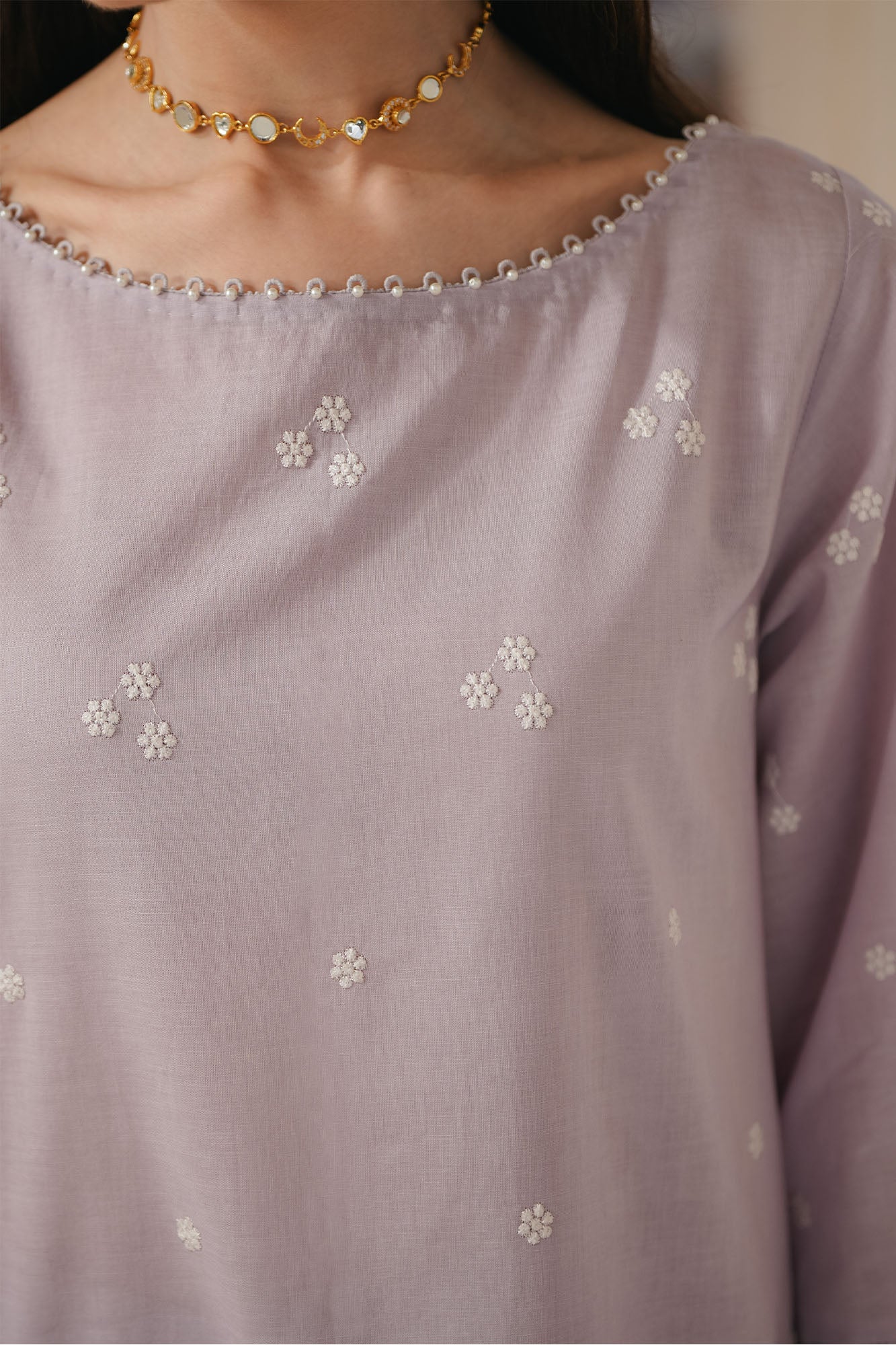 ORCHID PETAL-3PC EMBROIDERED LAWN SUIT