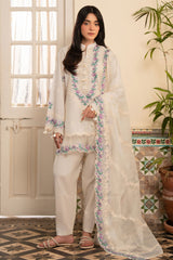 IVORY FLEUR-3PC EMBROIDERED SUIT