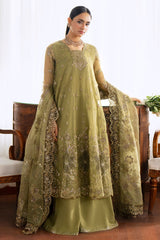 GOLDEN GROVE-3PC POLY ORGANZA EMBROIDERED PRET