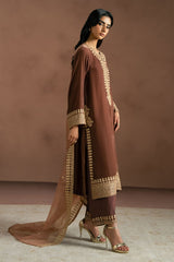 ASH ROSE-3PC (SHIRT, TROUSER & DUPATTA)