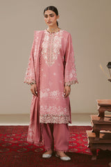 PINK ALLURE-3PC KHADDAR PRINTED SUIT