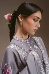 VIOLET HAZE-3PC LINEN EMBROIDERED SUIT