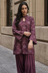 BERRY GARDEN-2PC LINEN PRINTED SUIT