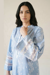 ETHEREAL BLUE-2 PIECE PRINTED LAWN SUIT