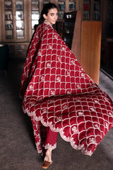 BERRY LUXE-3PC LINEN PRINTED SUIT