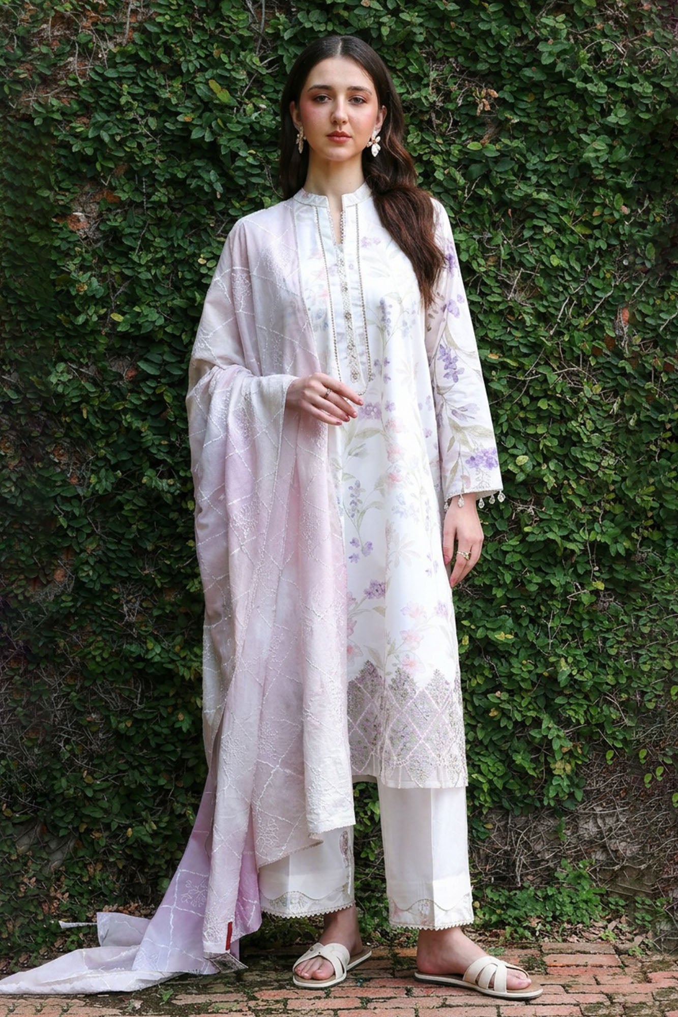 MEADOW DREAM-3PC (SHIRT, TROUSER & DUPATTA)