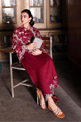 BERRY LUXE-3PC LINEN PRINTED SUIT