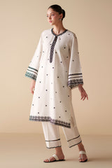 LUNAR IVORY EMBROIDERED CAMBRIC SHIRT