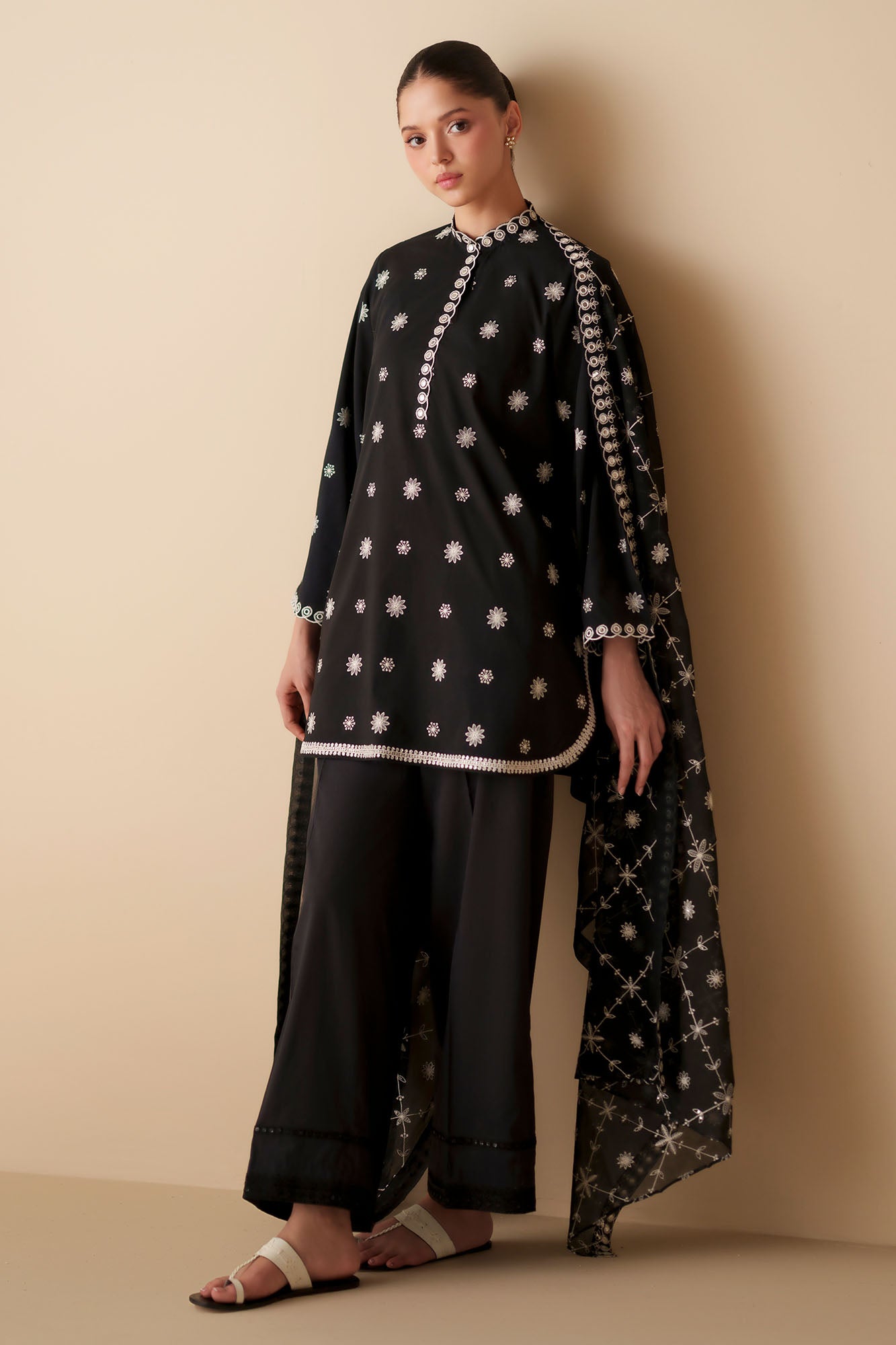 MOONLIT NOIR-2PC (SHIRT & DUPATTA)