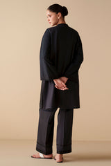 ETERNAL BLACK EMBROIDERED CAMBRIC SHIRT
