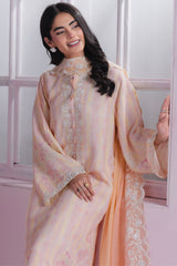 CORAL DREAM-3PC (SHIRT, TROUSER & DUPATTA)