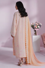 CORAL DREAM-3PC (SHIRT, TROUSER & DUPATTA)
