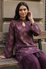 BERRY GARDEN-2PC LINEN PRINTED SUIT